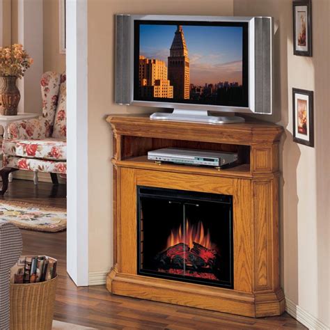 Corner Electric Fireplace Tv Stand Space Efficient Attribute For Your