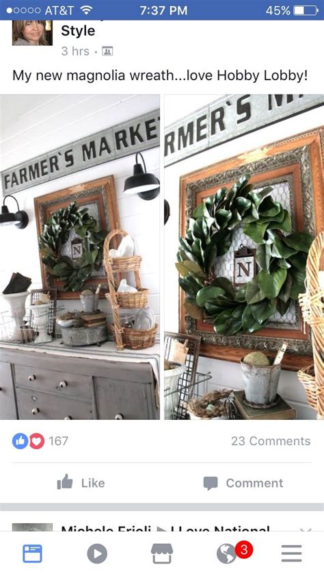 Wire the leaves and other fall accents on a simple grapevine wreath form ($5, hobby lobby) and hang. Pin by Linda Ortiz on Ideals | Magnolia wreath, Hobby ...