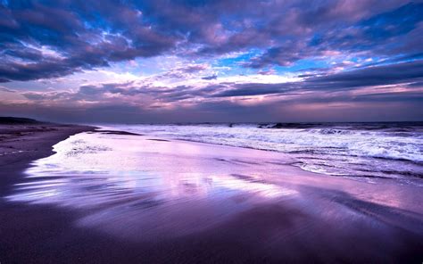 Wallpaper Sea Ocean Beach Night Sky Clouds Dusk 1920x1200 Hd
