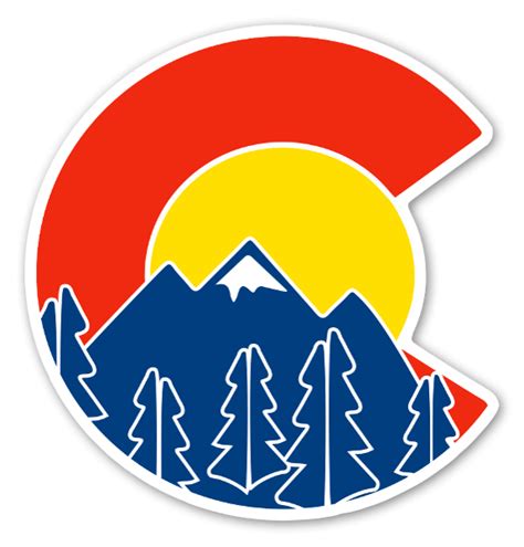 Die Cut Colorado Mountains Logo Stickerapp Shop