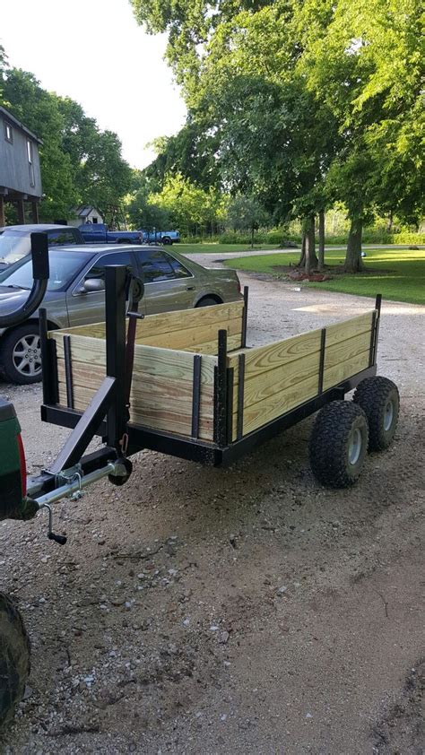 If you don't have the capability to do the welding yourself, then take the trailer plans to your nearest fabrication shop and have them build it for you. dump Trailer, manual strap winch | homemade atv trailer in 2019 | Pinterest | Atv dump trailer ...
