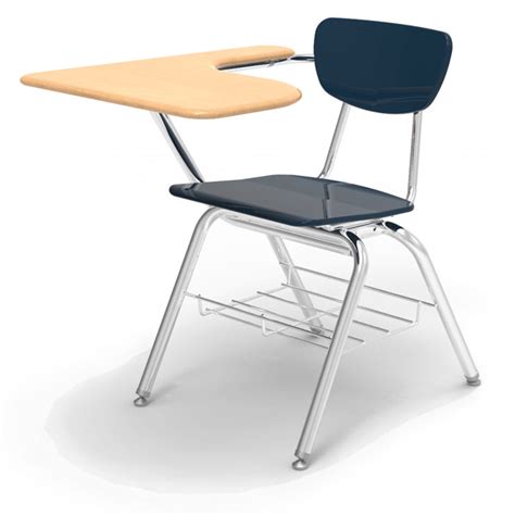 Virco Solid Plastic Chair Desk W Bookrack 3700brm