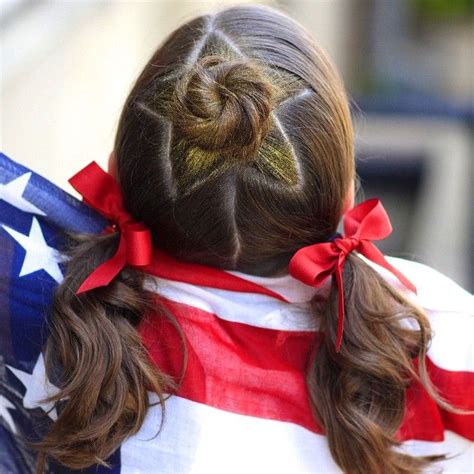 The Star Bun Combo 4th Of July Hairstyles Kids Hairstyles
