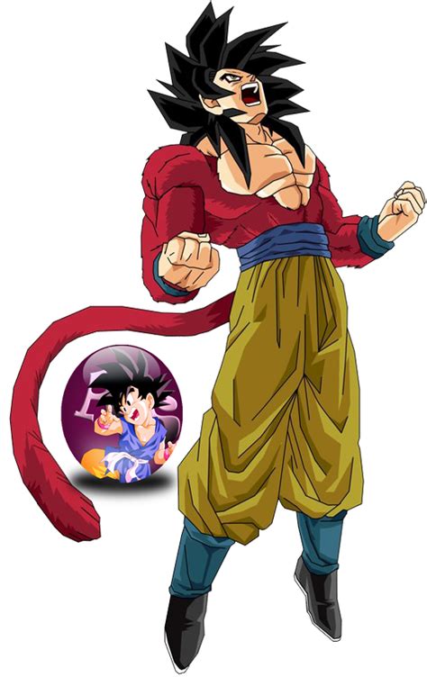 Dragon Ball Gt Goku Ssj4 Png Image Adult Goku Jr Ssj4 By Spongeboss