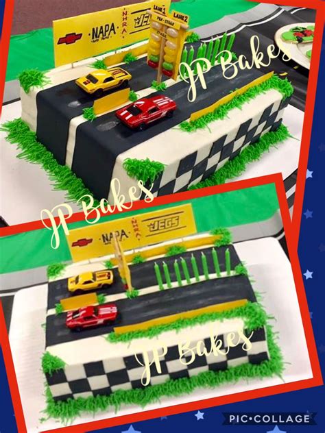 Drag Racing Birthday Cake By Jp Bakes Racing Carsdrag Strip Fast