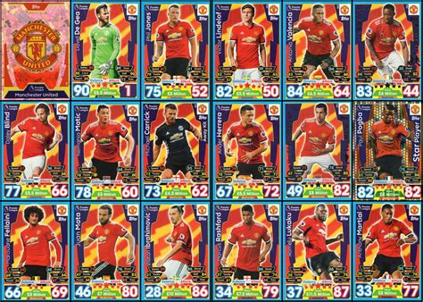 Buy Match Attax 201718 Manchester United Full 18 Card Team Set 1718