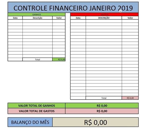 Planilha De Controle Pessoal Financeiro R 1500 Em Mercado Livre