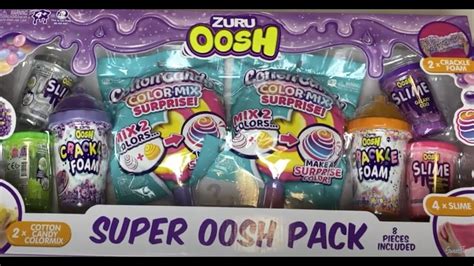 💖zuru💜super Oosh Pack💚slime🍭cotton Candy 🍭color Mix Crackle Foam Toy