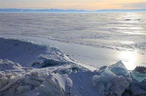 Frozen Lake Baikal Stock Image Image Of Arctic Horizon 12744393