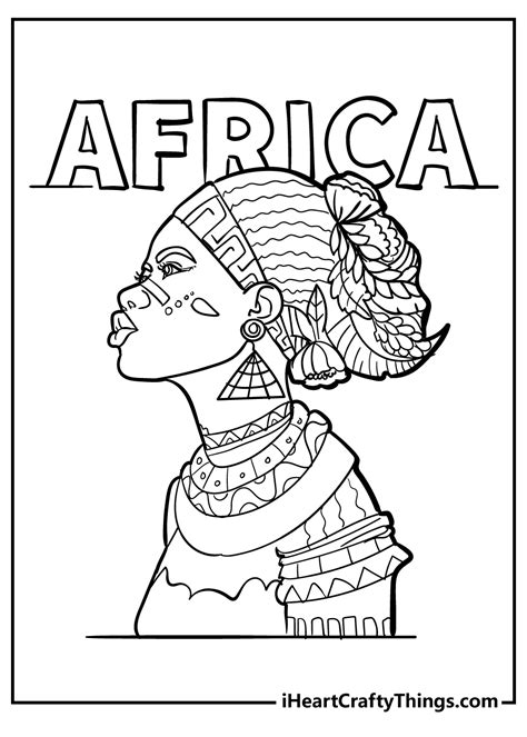 The Continent Of Africa Coloring Page Coloring Home