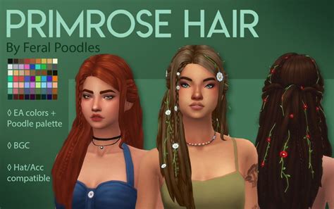 Primrose Hair Ts4 Maxis Match Cc Sims 4 Sims Sims Hair