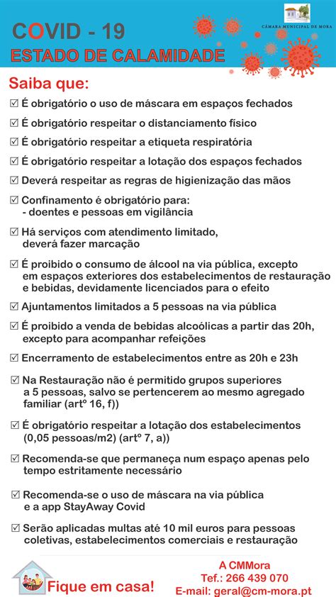 Medidas Do Estado De Calamidade Portal Institucional Do Município De Mora