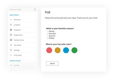 On the first step include the name of the meeting, the location of the meeting, and any notes. Poll Maker - Create Online Polls for Free | 123FormBuilder