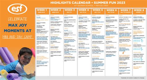 esf camps gilman school mini and day camp calendar by esf issuu