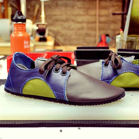 design your own shoe of the week handmade dash runamocs in chocolate deep blue and avocado