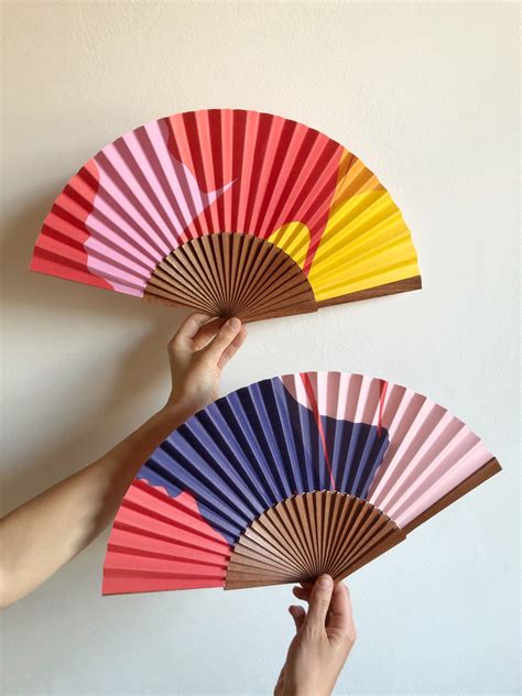 Ginkgo Pop Handmade Folding Paper Fan Paris — Common Modern