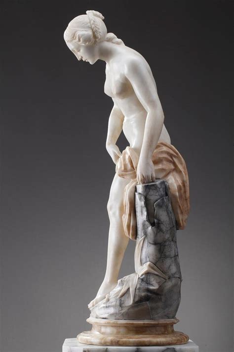 Marble Statue Bather Or Nymph Going In The Bath After Falconet At