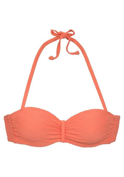 sunseeker bügel bandeau bikini top loretta mit strukturmuster online kaufen otto