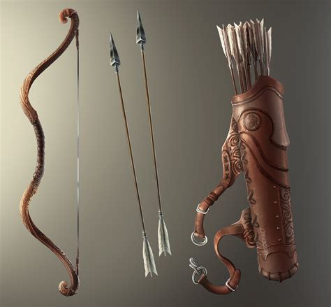 Artstation Commission Scythian Bow Quiver And Arrow
