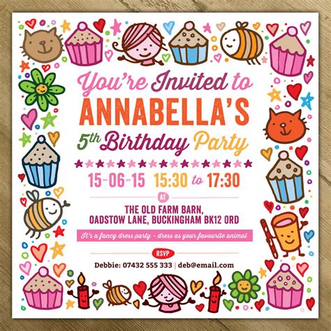 Childrens Party Invitations By A Is For Alphabet