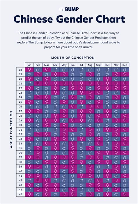 Chinese Gender Predictor Chart