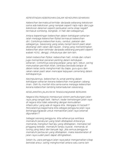 Teknologi dalam kehidupan online worksheet for pendidikan khas. Kepentingan Kebersihan Dalam Kehidupan Seharian