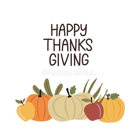 Trendy Minimalistic Happy Thanksgiving Greeting Card Decorated By
