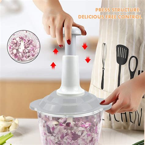 Manual Food Chopper 1500ml Speedy With 4 Curved Stainless Steel Blades