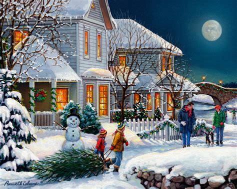 The artwork on this puzzle is by randy wollenmann. Vermont Christmas Company Holiday Walk - 1000 Piece Jigsaw ...