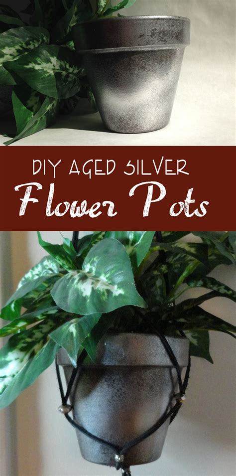 Diy Flower Pots Aged Silver Flowerups