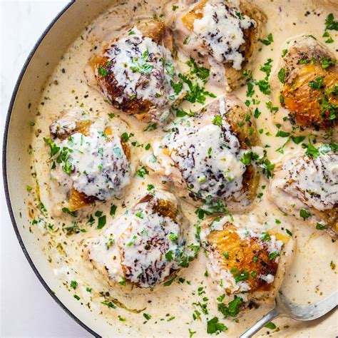 601 recipes in this collection. Chicken thighs in creamy garlic Parmesan sauce | Recipe in ...