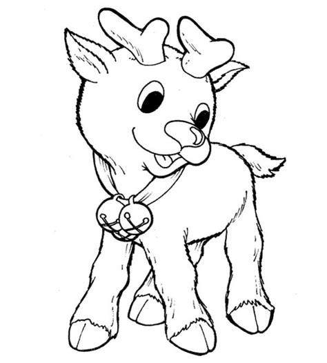 Little Rudolph The Red Nosed Reindeer Coloring Page : Color Luna