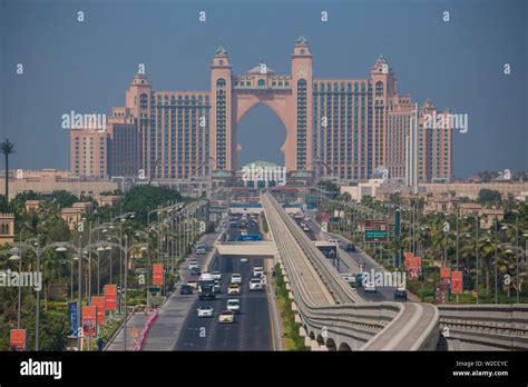 United Arab Emirates Dubai Palm Jumeirah Island Atlantis The Palm