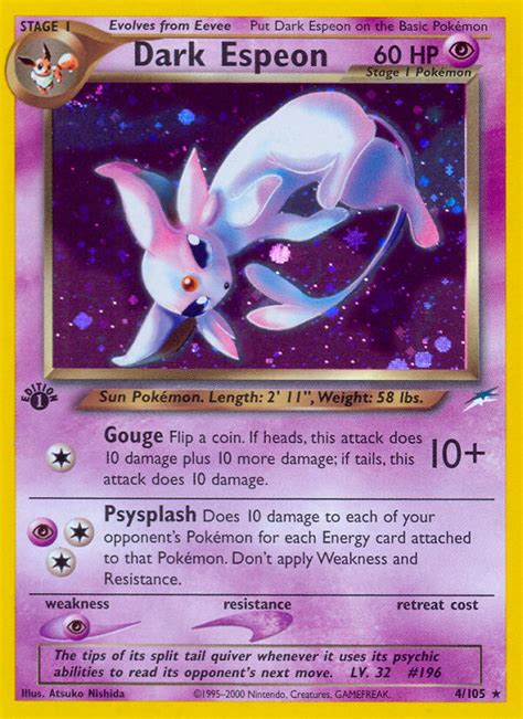 Pokemon Price 2002 Neo Destiny Dark Espeon 1st Edition Holo