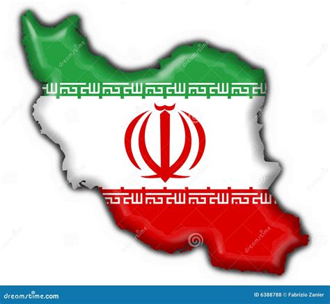 Iran Button Flag Map Shape Royalty Free Stock Photos Image 6388788
