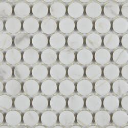 Penny fliser gør et comeback i den moderne flise verden. Mohawk® Ristoria 11 x 13 Porcelain Penny Round Mosaic Tile ...