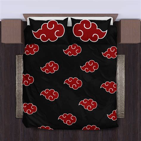 Naruto Akatsuki Bedding Set Duvet Cover And Pillowcase Set Otaku