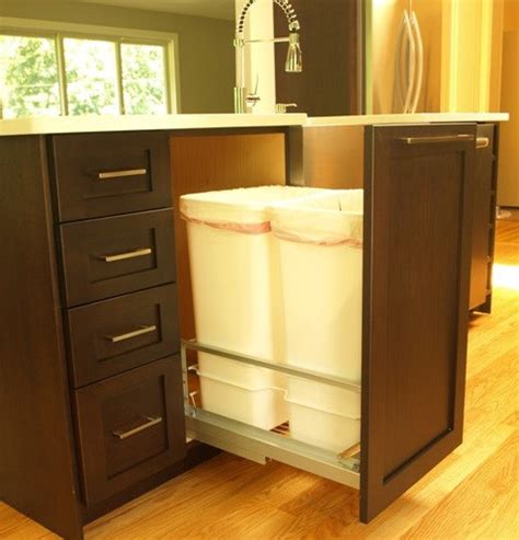 Most 50 quart trash pull outs need this will tell us if we can fit it inside our existing cabinetry. Trash Drawer | Houzz