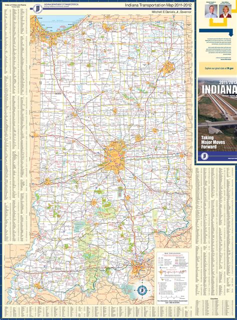 Large Detailed Map Of Indiana With Cities And Towns