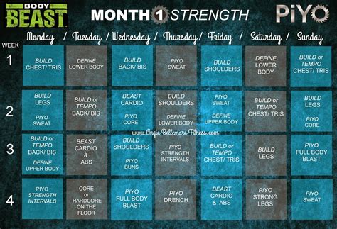 Body Beast Workout Schedule Pdf Download Romana
