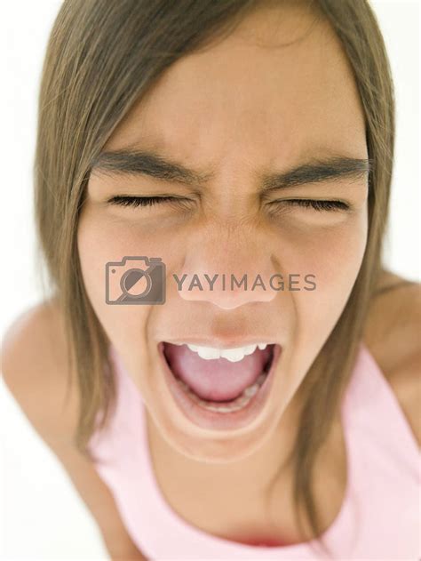 Young Girl Shouting By Monkeybusiness Vectors And Illustrations With