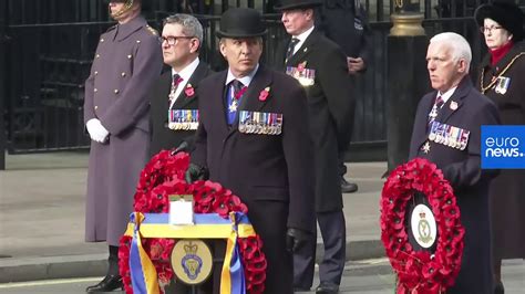 Remembrance Sunday Commemoration From The Cenotaph In London Live