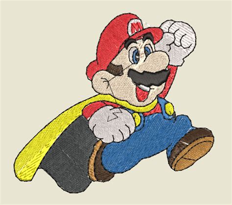 Embroidery Pattern Super Mario Caped Age Store Embroidery Patterns
