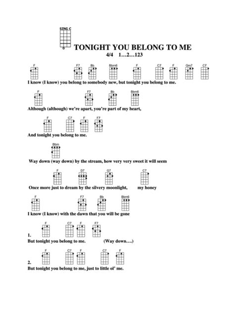 You Belong To Me Ukulele Chords Sheet And Chords Collection Sexiz Pix