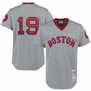Mitchell Ness Fred 1975 Boston Red Sox Gray Authentic Throwback