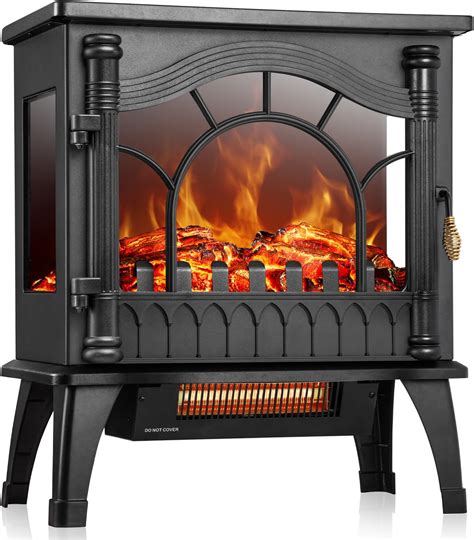 Kismile Electric Fireplace Stove1500w Infrared Fireplace