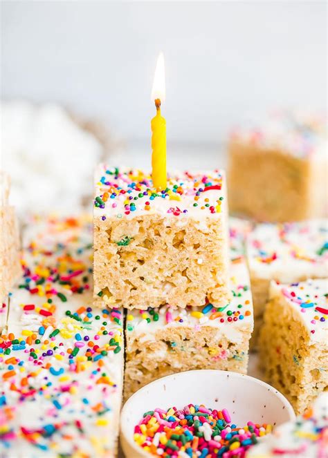 Birthday Cake Rice Krispie Treats Fun For Kids