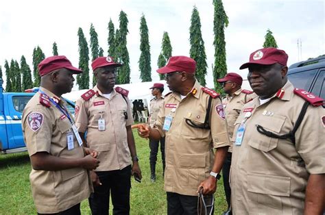 The corps marshal, frsc, dr boboye oyeyemi presenting a plaque to the managing director the chairman, federal road safety commission, mallam bello bukhari and the corps marshal, frsc. FRSC deploys 20,000 officers, marshals for general ...