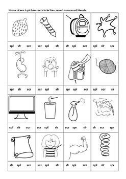 Three letter blends: spr,spl,scr & str by jannah01 | TpT