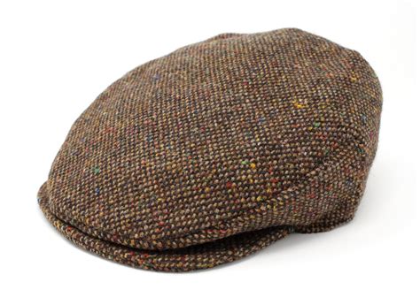 Hanna Hats Irish Tweed Flat Cap For Mens Donegal Vintage Driving Hat